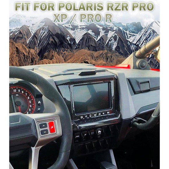 Polaris RZR PRO XP / PRO R Carbon Fiber Dash Bezel Trim Cover - Picture 3 of 11